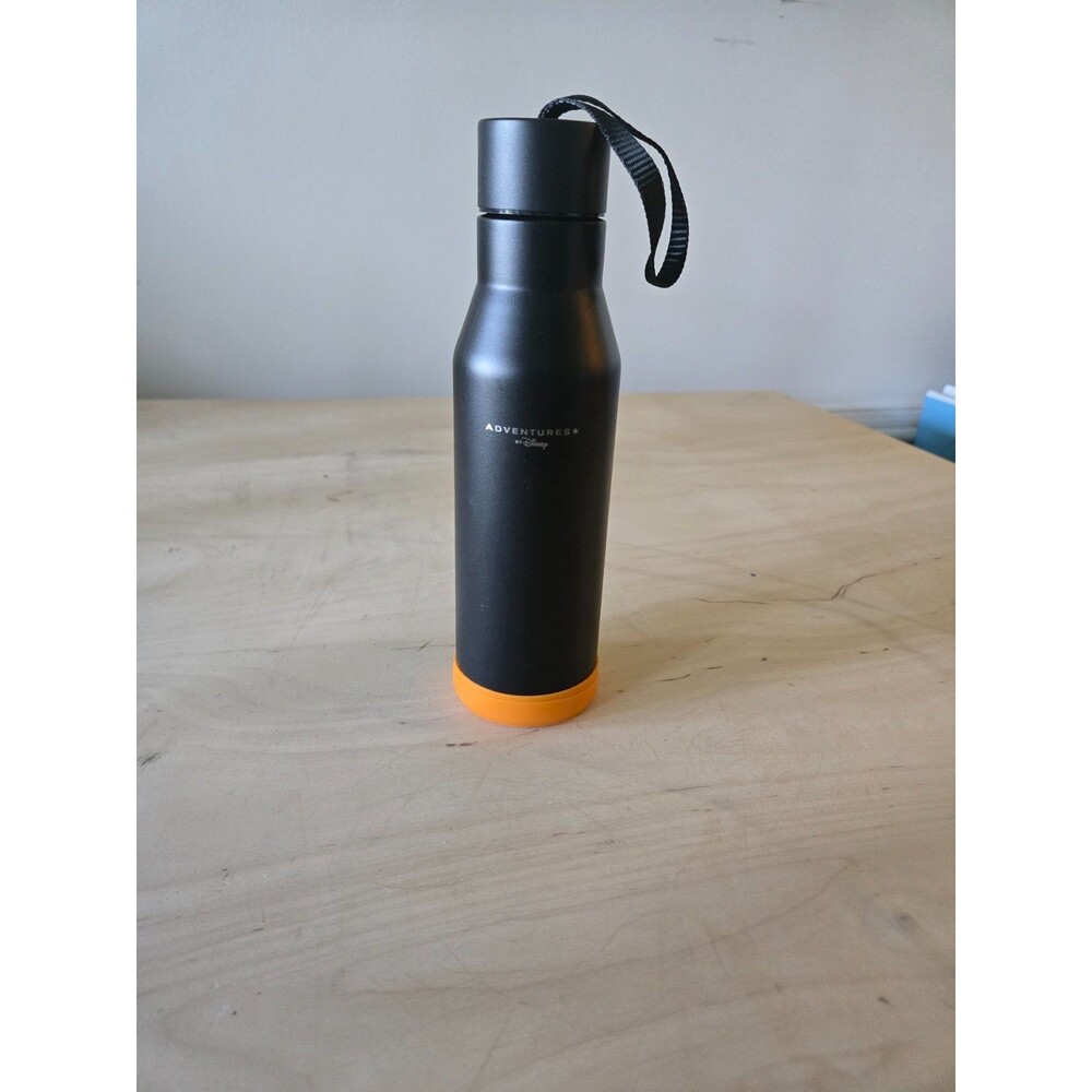 New w/o tags Disney Adventures Water Bottles Stainless Steel Black 9.5" 500ml